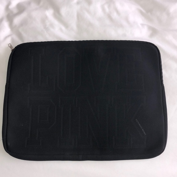Black “Love Pink” Laptop Case